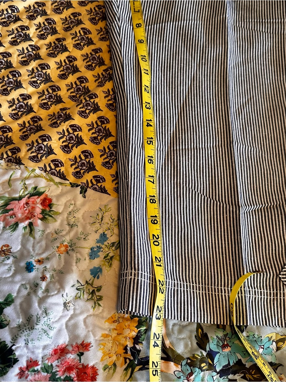 Chico's Black & White Pinstripe Cargo Capris - Picture 5 of 7